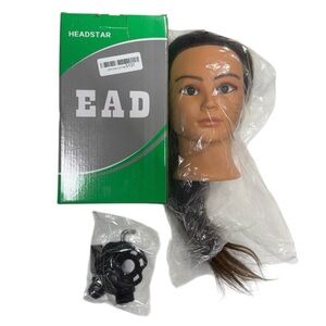 Headstar brand brunette cosmetology mannequin head brand new in packaging!